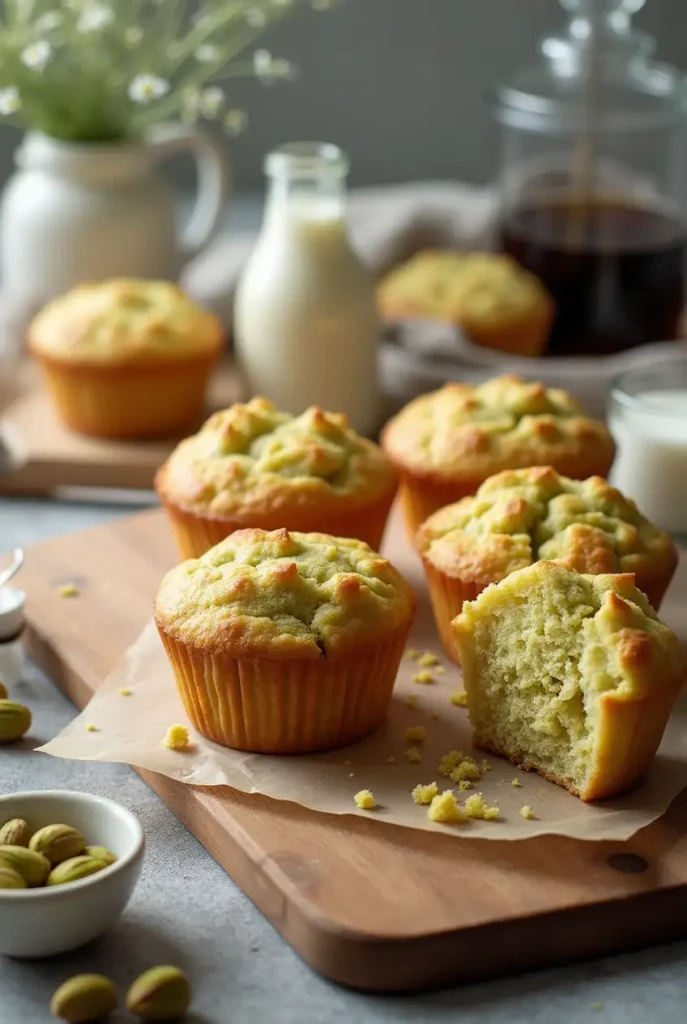 green pistachio muffin recipe