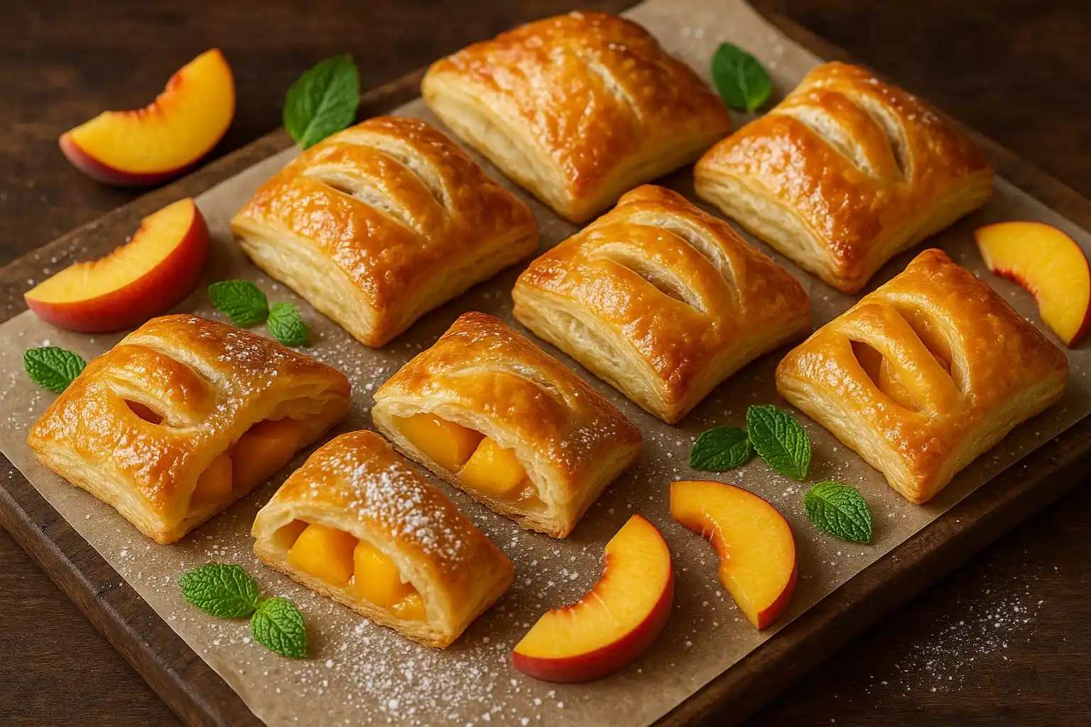peach puff pastry