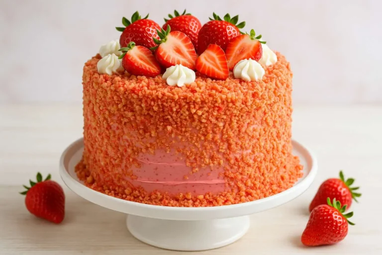 strawberry crunch cake